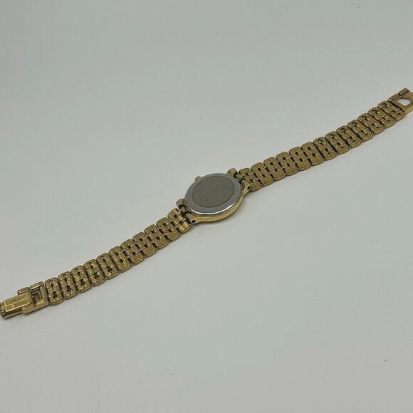 Citizen Gold Tone Stainless Steel Black Dial Women’s Quartz Watch, 22mm Working - Picture 6 of 8